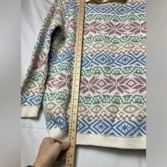 Vintage Alfred Dunner snowflakes sweater multi color size large - Picture 7 of 7